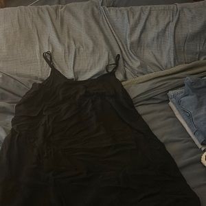 Black, adjustable mini dress